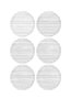 Hermia DLY002 Juego para Servir Pasteles de Cerámica Blanco 6 Piezas 19x19cm